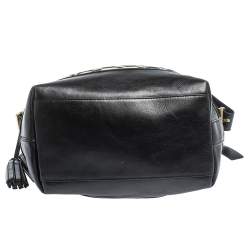 Pre Owned Coach Black/White Signature Canvas and Leather Tassel Hobo