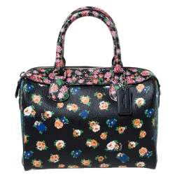 Coach Multicolor Floral Print Coated Canvas Mini Bennett Satchel