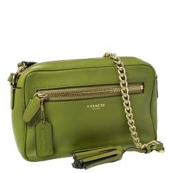 Coach Green Leather Legacy Camera Crossbody Bag