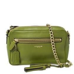 Coach Green Leather Legacy Camera Crossbody Bag