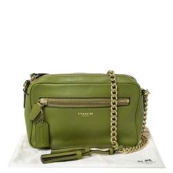 Coach Green Leather Legacy Camera Crossbody Bag