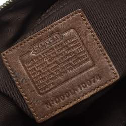 Coach Beige/Brown Signature Canvas and Leather Hobo