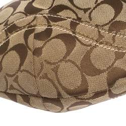 Coach Beige/Brown Signature Canvas and Leather Hobo