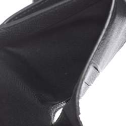 Coach Black Leather Trifold Compact Wallet