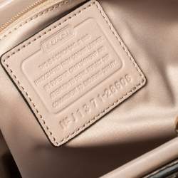 Pre Owned Coach Blush Pink Python Embossed Leather Madison Pinnacle Carrie Tote