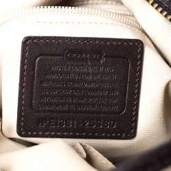 Coach Dark Brown/Beige Signature Canvas and Leather Legacy Hobo