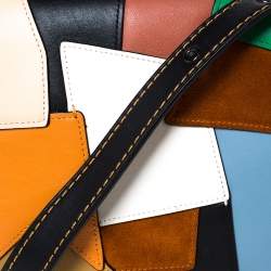 Coach Multicolor Leather and Suede Patchwork Saddle 23 Crossbody Bag