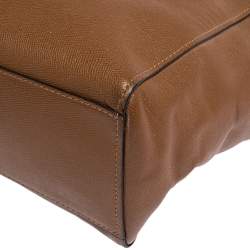 مملوكة مسبقًا Coach Brown Leather Turnlock Tote