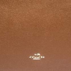 مملوكة مسبقًا Coach Brown Leather Turnlock Tote