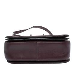 Pre Owned Coach Dark Burgundy Leather Swagger Shoulder Bag