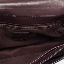 Pre Owned Coach Dark Burgundy Leather Swagger Shoulder Bag
