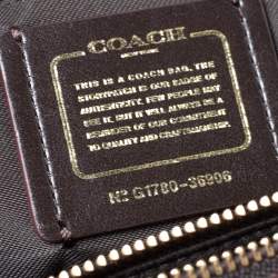 Coach Beige/Brown Canvass and Leather Etta Carryall Satchel
