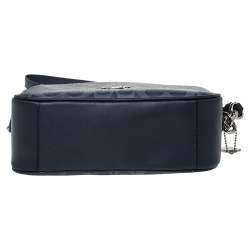 Coach Grey Coated Canvas and Leather Jes Double Zip Camera Crossbody Bag