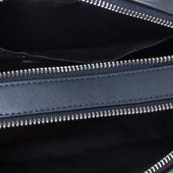Coach Grey Coated Canvas and Leather Jes Double Zip Camera Crossbody Bag