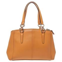 Coach Orange Leather Mini Christie Carryall Satchel