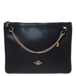 Coach Black Leather Crossbody Bag