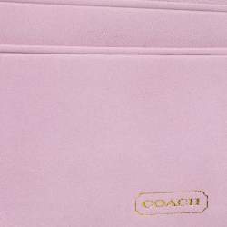 Pre Owned Coach Cream Signature Canvas and Leather Continental Wallet