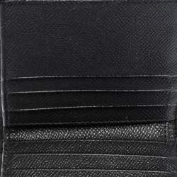 Pre Owned Coach Brown/Black Coated Canvas and Leather Trifold Wallet