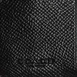 Pre Owned Coach Brown/Black Coated Canvas and Leather Trifold Wallet