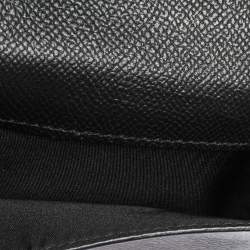 Pre Owned Coach Brown/Black Coated Canvas and Leather Trifold Wallet