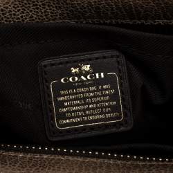 Coach Metallic Rose Gold Leather Swagger 27 Carryall Top Handle Bag