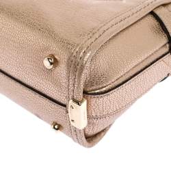 Coach Metallic Rose Gold Leather Swagger 27 Carryall Top Handle Bag