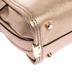 Coach Metallic Rose Gold Leather Swagger 27 Carryall Top Handle Bag