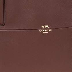 Pre Owned حقيبة كوتش بوروغ جلد بني