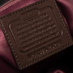 Pre Owned Coach Brown Canvas and Leather Edie Hobo