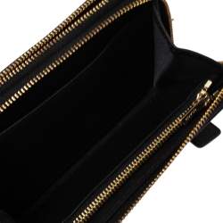 Coach Black Leather Double Zip Wallet