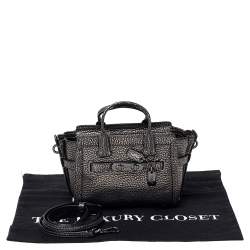 Coach Metallic Leather Swagger Mini Crossbody Bag