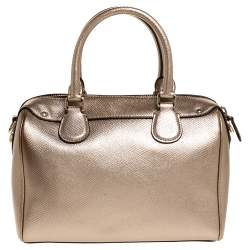 Coach Metallic Gold Leather Mini Bennett Satchel