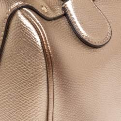 Coach Metallic Gold Leather Mini Bennett Satchel