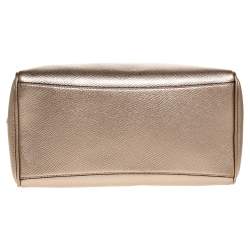 Coach Metallic Gold Leather Mini Bennett Satchel