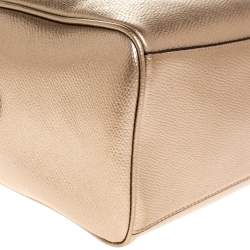 Coach Metallic Gold Leather Mini Bennett Satchel