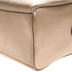 Coach Metallic Gold Leather Mini Bennett Satchel