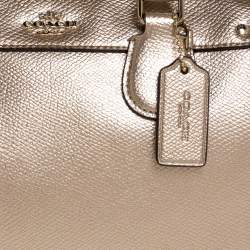 Coach Metallic Gold Leather Mini Bennett Satchel