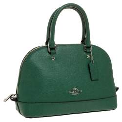 Pre Owned Coach Green Leather Mini Sierra Satchel
