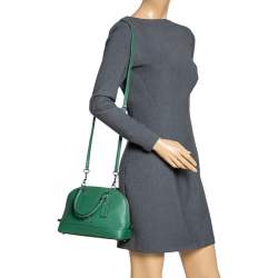 Pre Owned Coach Green Leather Mini Sierra Satchel