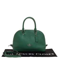 Pre Owned Coach Green Leather Mini Sierra Satchel
