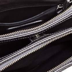 Coach Metallic Silver Leather Mini Christie Carryall Satchel