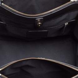 Pre Owned Coach Black Leather Double Zip Tote