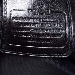 Pre Owned Coach Black Leather Double Zip Tote