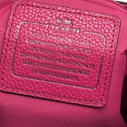 Coach Fuchsia Leather Edie Studded Shoulder Bag