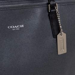 Pre Owned حقيبة يد كوتش شوبر جلد سوداء/ رمادية