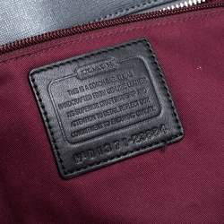 Pre Owned حقيبة يد كوتش شوبر جلد سوداء/ رمادية