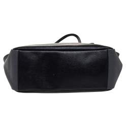 Pre Owned حقيبة يد كوتش شوبر جلد سوداء/ رمادية