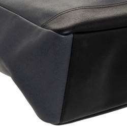 Pre Owned حقيبة يد كوتش شوبر جلد سوداء/ رمادية