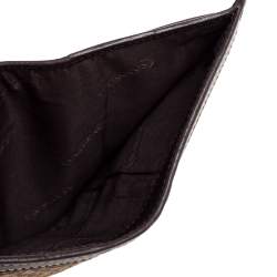 مملوكة مسبقًا Coach Brown Signature Buckle Flap Compact Wallet