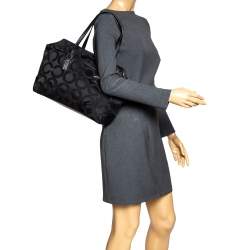 مملوكة مسبقًا حقيبة كتق كوتش "اليكسيس كاريال" جلد و كانفاس أوب أرت أسود 